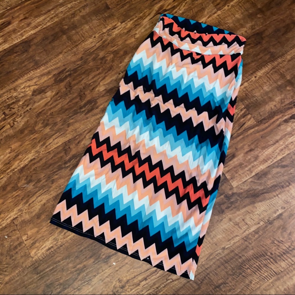 Multicolor maxi skirt